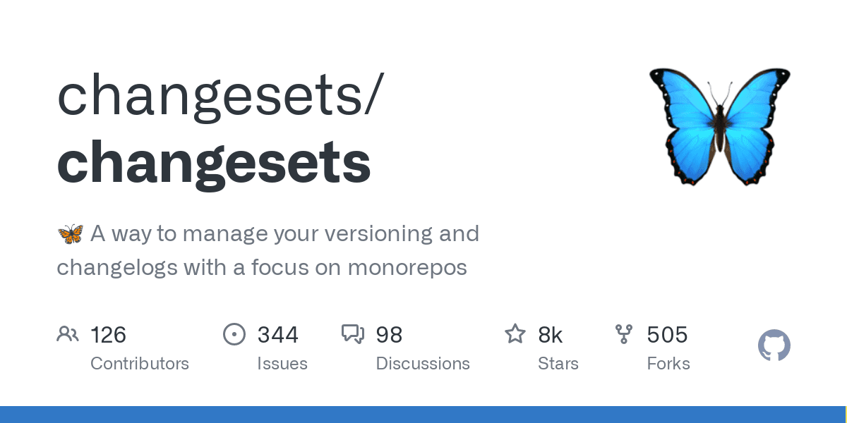 GitHub - changesets/changesets: 🦋       A way to manage your versioning and changelogs with a focus on monorepos