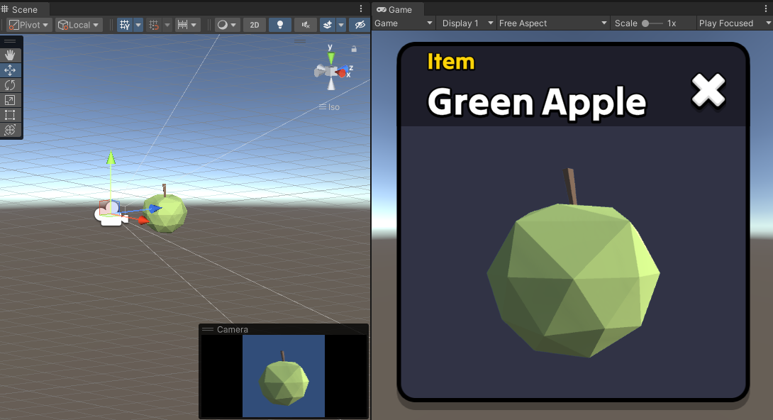【Unity】3DオブジェクトをUIに表示できる！Render Textureの使い方