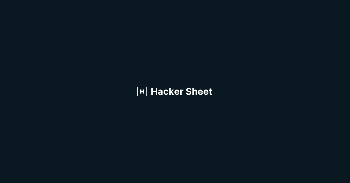 Hacker Sheet