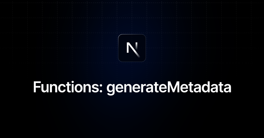 Functions: generateMetadata | Next.js